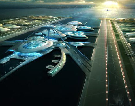 Firma de arquitectos propone aeropuerto flotante sobre el río Támesis, en Londres