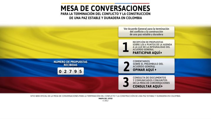 Colombianos opinan sobre el conflicto armado en un sitio web