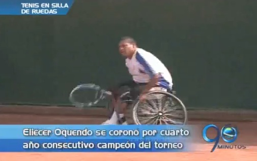 Eliécer Oquendo, campeón del torneo internacional de tenis en silla de ruedas