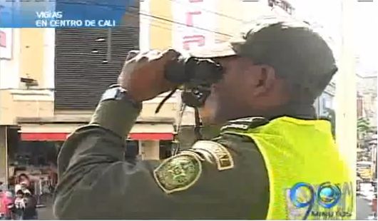 Policía instala puestos de vigía en el centro de Cali