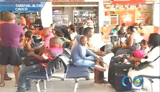 Congestión en terminal de transportes de Quibdó por altos costos en tiquetes aéreos