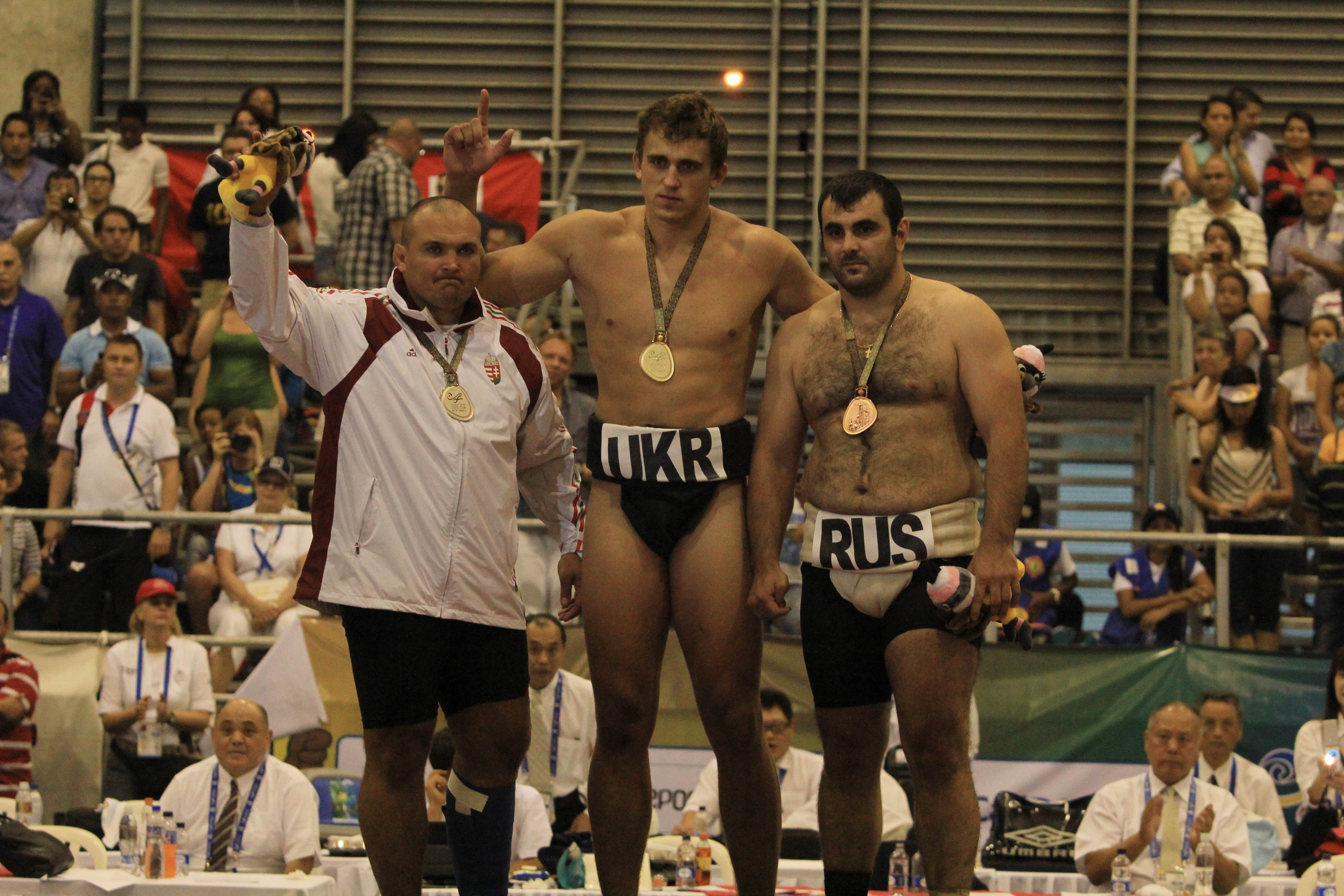 Rusia, por encima de Japón, lidera las medallas en sumo en los Juegos Mundiales 2013