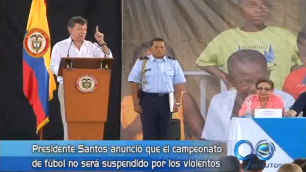 Presidente Santos anunció que el campeonato de fútbol no será suspendido