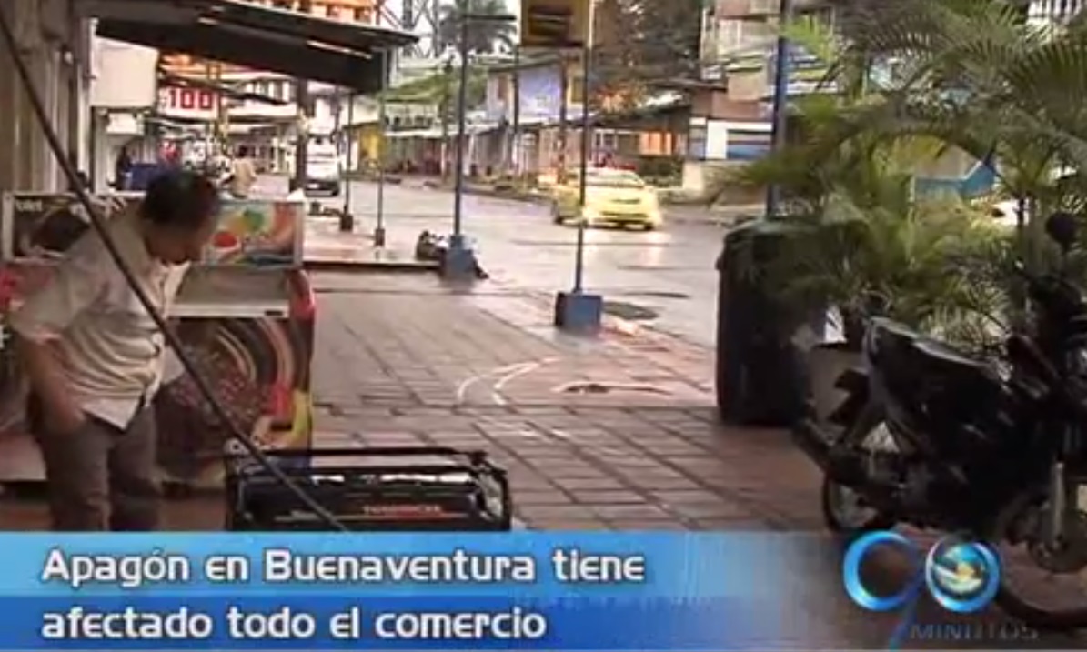 falta de energía en Buenaventura afecta al comercio