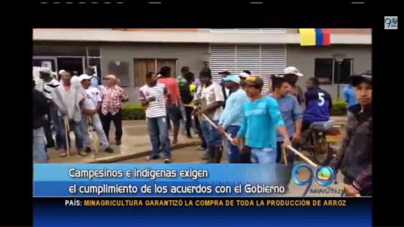 Indígenas y campesinos se toman la alcaldía de Suárez, Cauca
