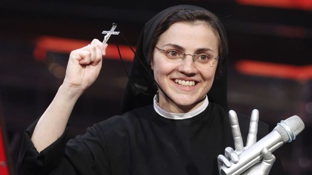 Una  monja gana el concurso "La Voz" en Italia