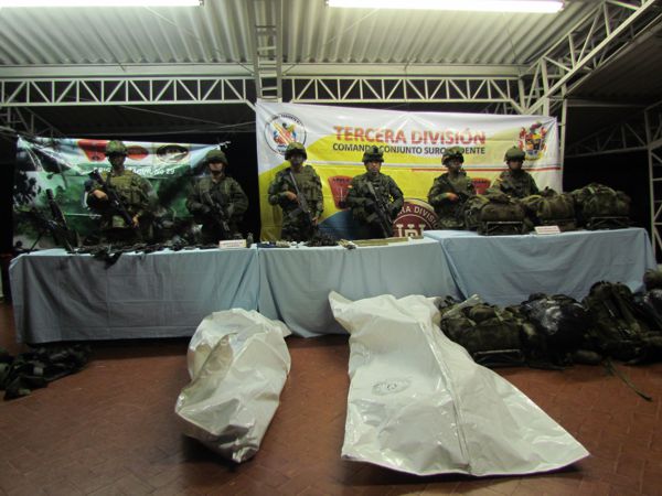 Dos guerrilleros muertos por combates en el Cauca