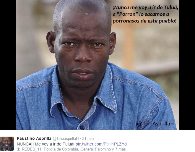 ‘Tino’ Asprilla denunció que ahora amenazaron a su familia