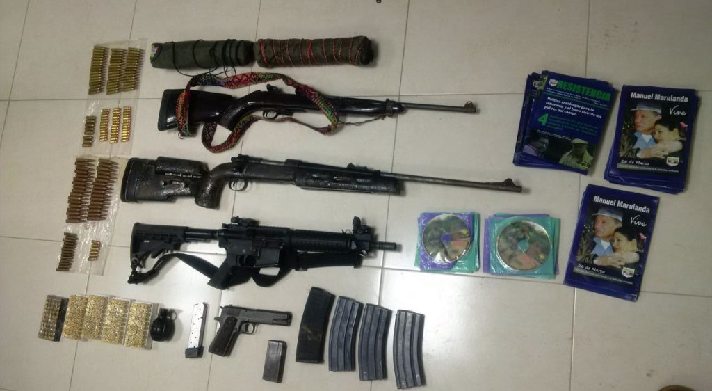 Material de guerra de las Farc fue incautado por la Armada