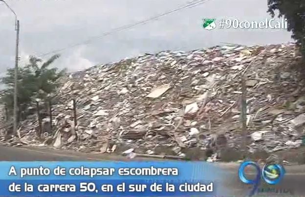 Escombrera de la Carrera 50 está a punto de colapsar por mal uso