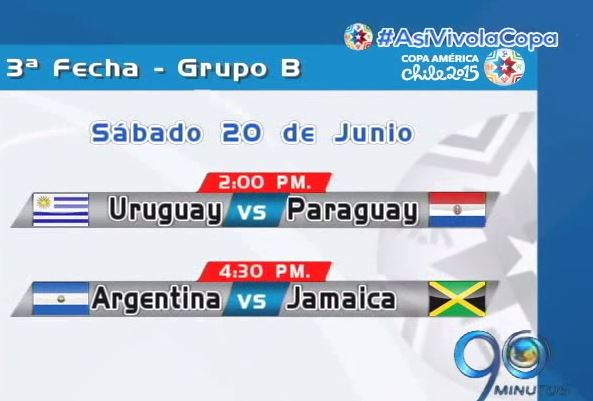 Mire la programación de este fin de semana en la Copa América