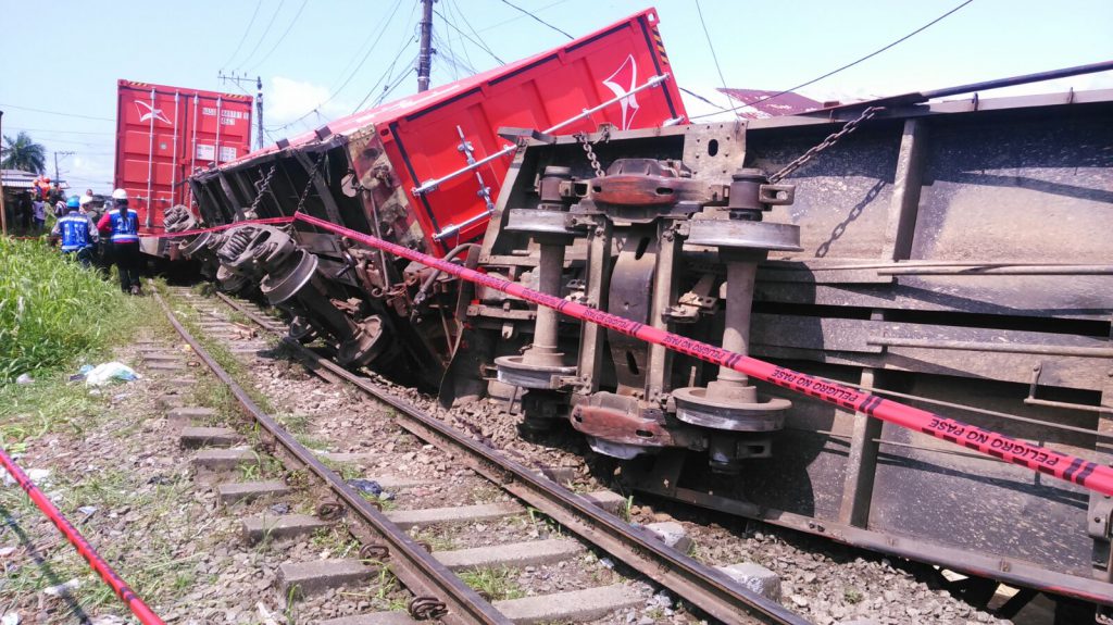 Un tren se descarriló en el sector de 14 de Julio, en Buenaventura