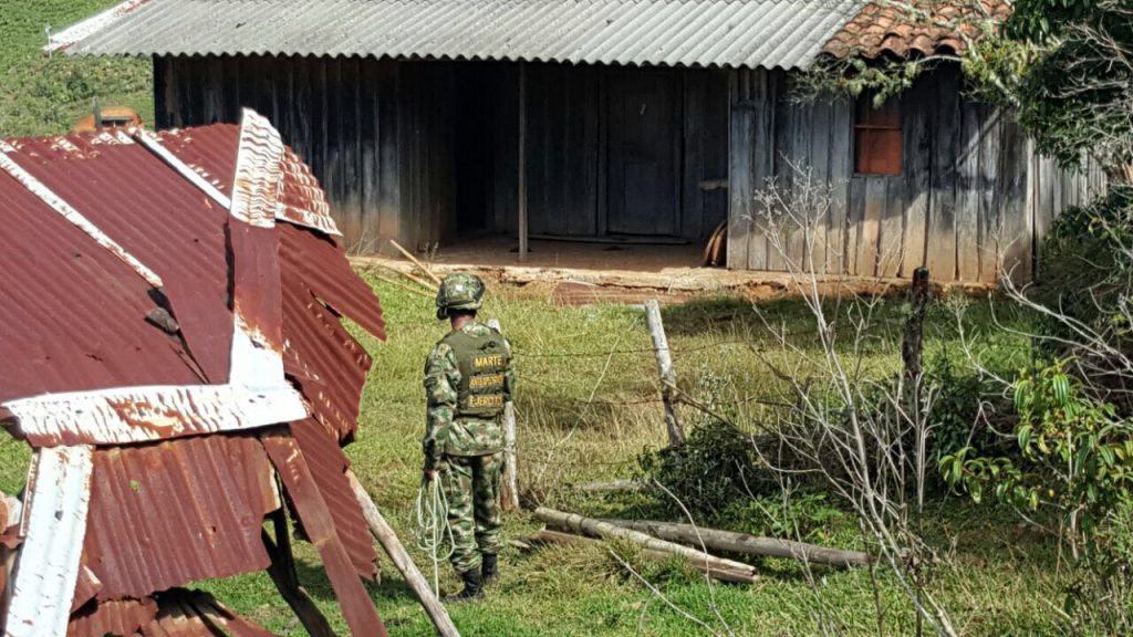 El ejército desmantela "Casa Bomba" en el Tambo, Cauca