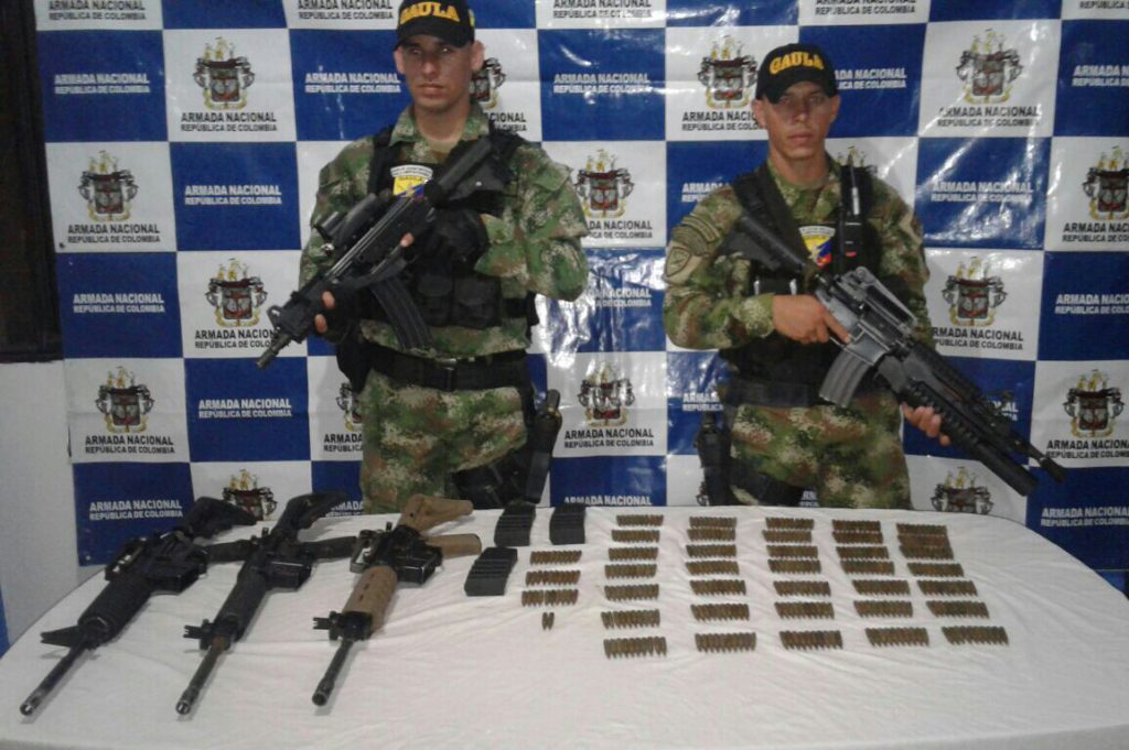Armada incauta armamento del Clan Úsuga en Tumaco, Nariño