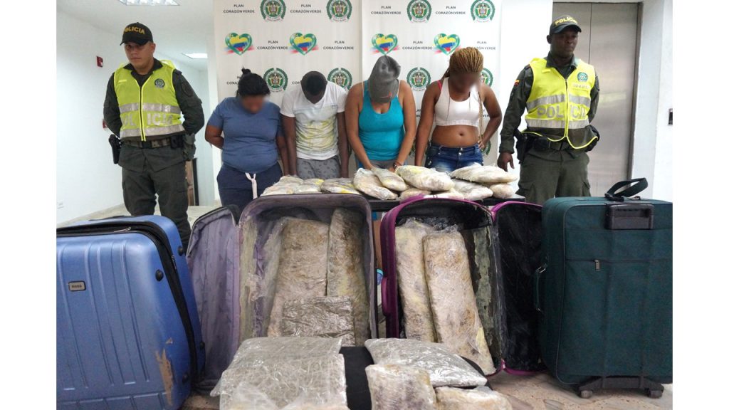Capturadas cuatro personas con 29 paquetes de marihuana en Buenaventura