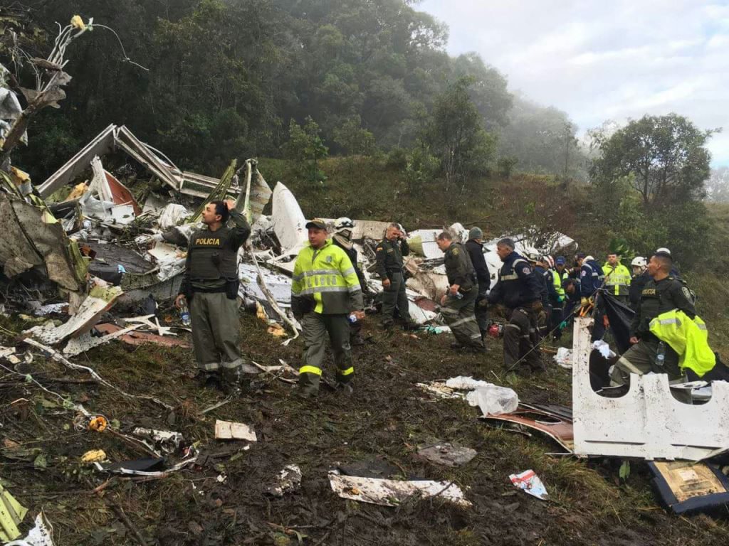Identificación de víctimas de avión de Chapecoense demorará de dos a tres días