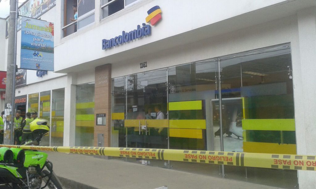 Frustran intento de robo a banco en el centro de Jamundí