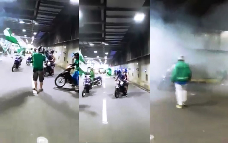 Video confirmaría bloqueo del túnel de Avenida Colombia por hinchas del Cali
