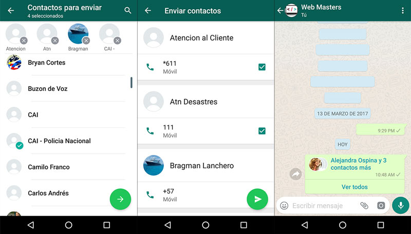 WhatsApp habilita envío de varios contactos a la vez y más noticias