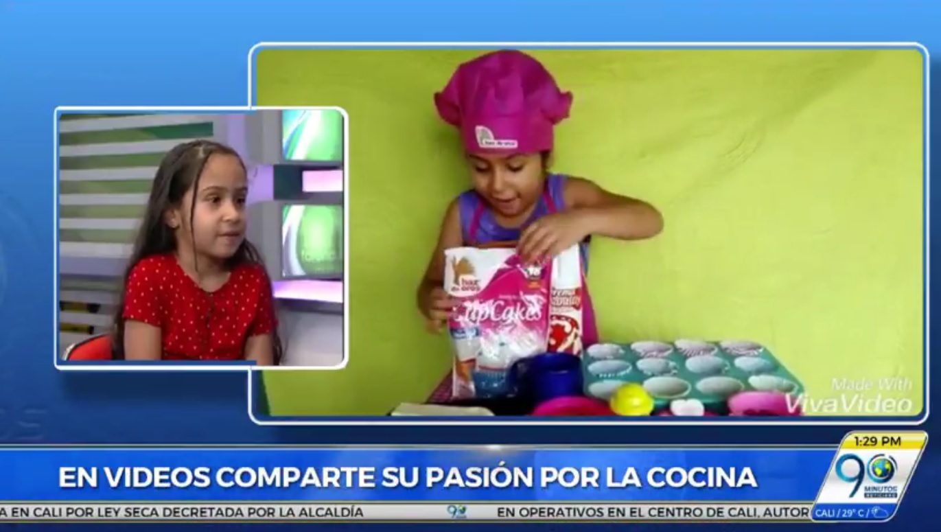 Caleñita de 5 años causa sensación con sus recetas en canal de Youtube