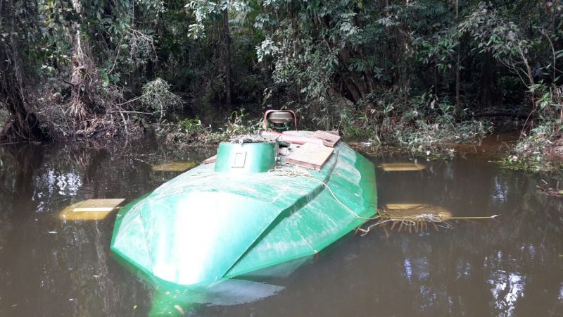 Incautan sumergible eléctrico en aguas del río San Juan en el Chocó