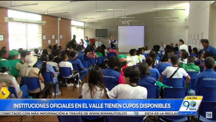 Colegios oficiales del Valle del Cauca tienen más de 25 mil cupos disponibles
