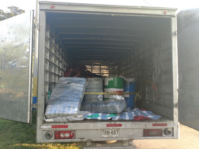 Abandonan camión con 450 kilos de marihuana en el corregimiento de Mulaló