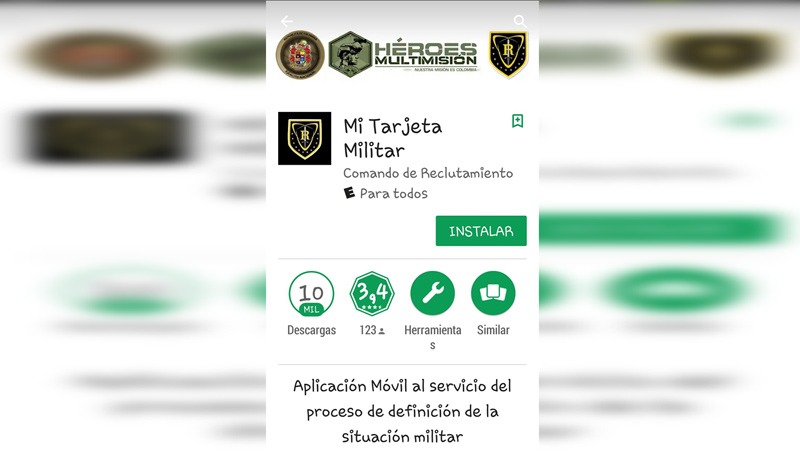 Mi tarjeta militar, la novedosa 'app' para que saque su libreta