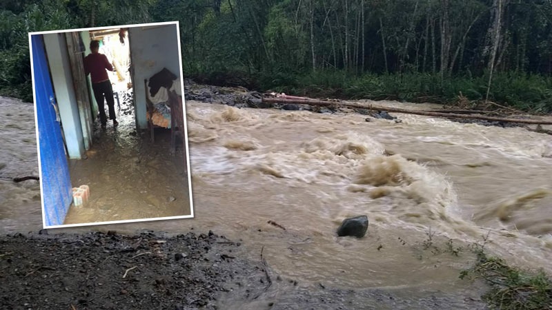 Treinta personas afectadas luego de creciente de una quebrada en Riofrío, Valle