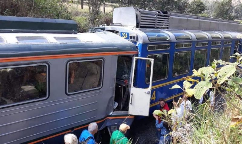 Al menos 31 personas heridas tras choque de trenes cerca a Machu Picchu, Perú