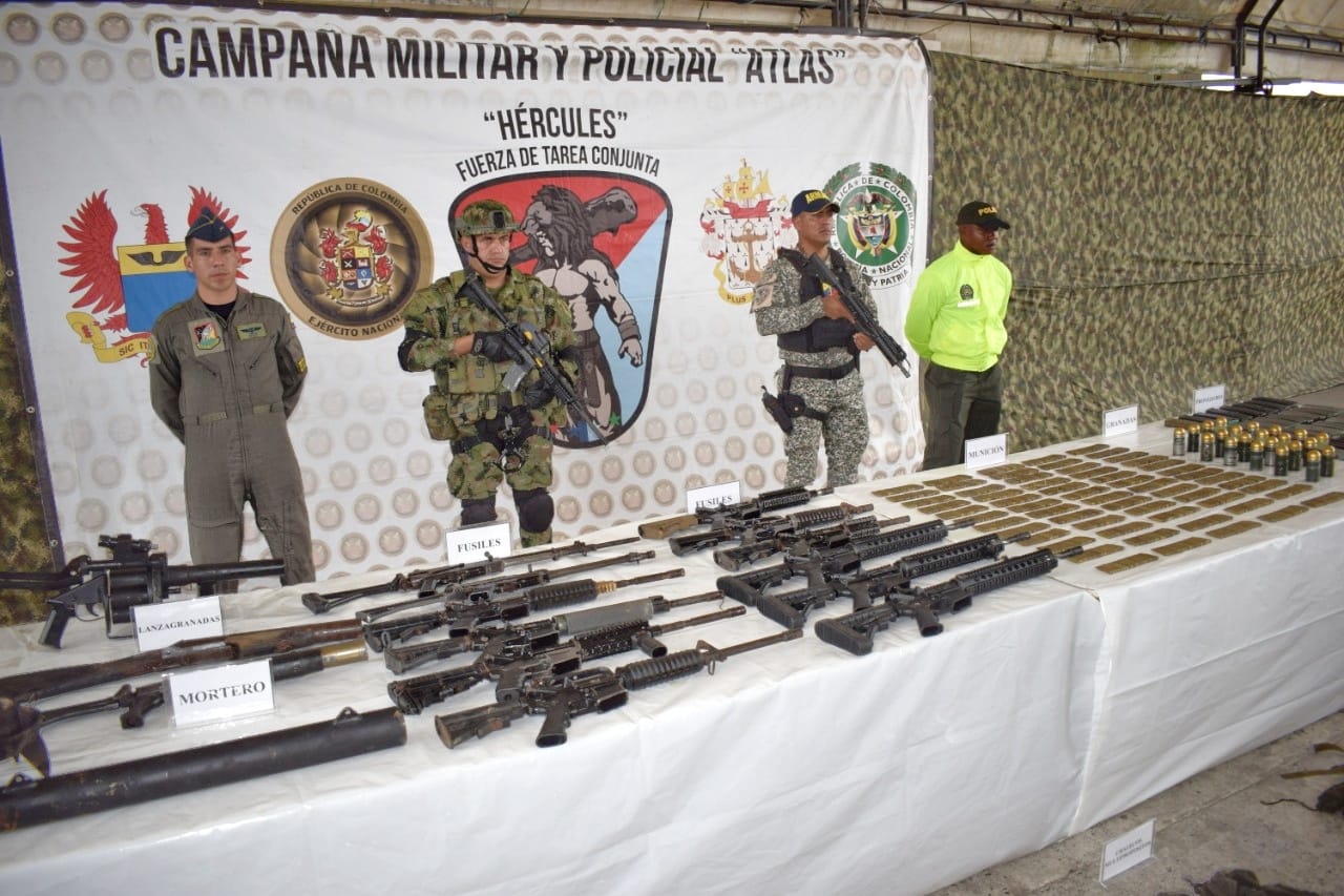 Incautan armamento de alias Guacho en operativos en Nariño