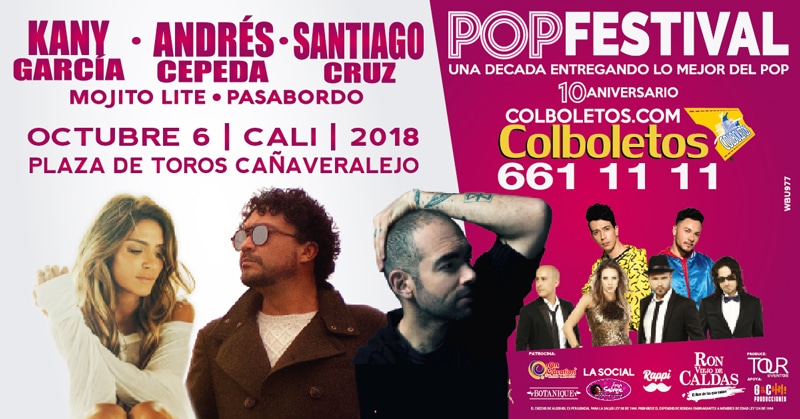 Con varias sorpresas, Pop Festival celebrará en Cali su décimo aniversario