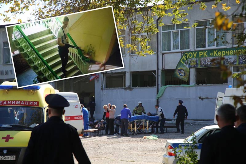 Joven mató a 17 estudiantes en colegio de Crimea con una bomba y un fusil