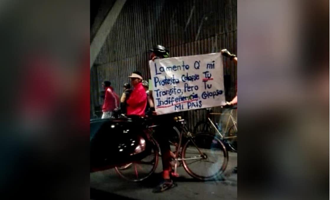 Estudiantes en bicicletas continuaron marcha en Cali y se tomaron Túnel Mundialista