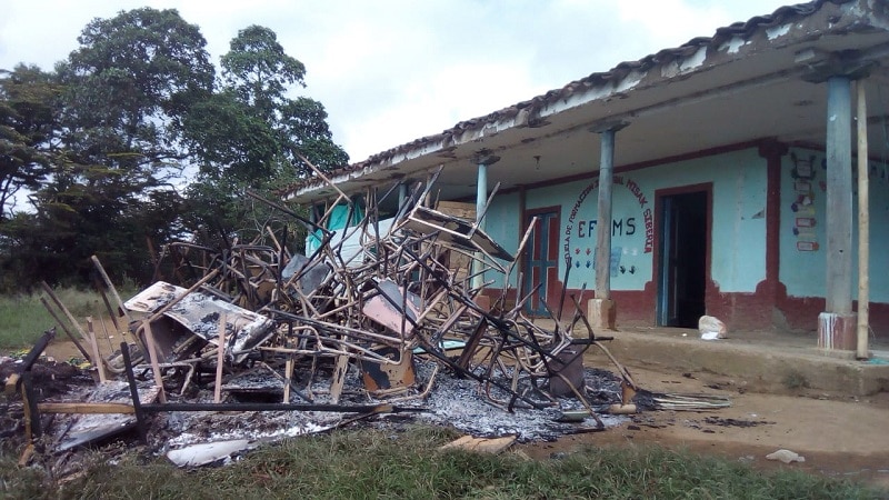 Incineran escuela de la comunidad indígena Misak en Caldono, Cauca