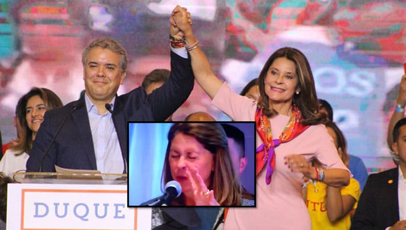 La 'cara de terror' de la Vicepresidenta tras confundir a Iván Duque con Uribe