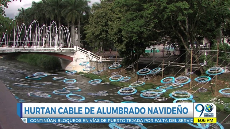 A cuatro días de ser encendido, alumbrado de Cali ha sido hurtado y vandalizado