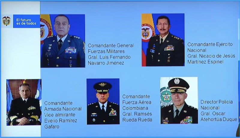 Presidente Iván Duque anunció cambios en la Cúpula Militar y de Policía