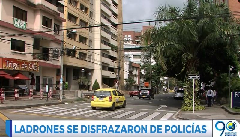 Sujetos disfrazados de policías roban caja fuerte en apartamento de Versalles, en Cali