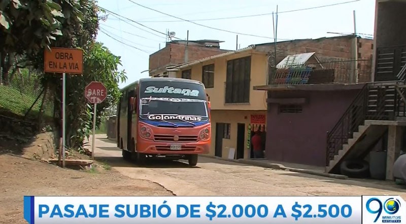 Empresa de bus que llega a Golondrinas subió 500 pesos el pasaje, hay molestia en usuarios