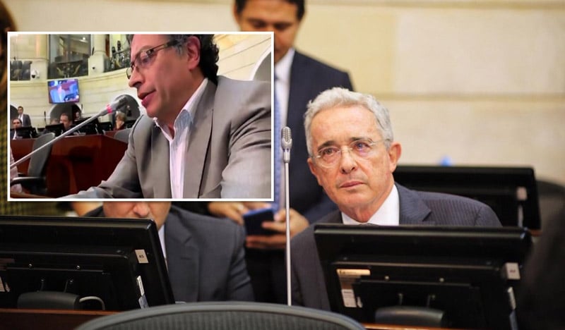 "Sicario, sicario, sicario", así fue la dura discusión entre Uribe y Petro en el Senado