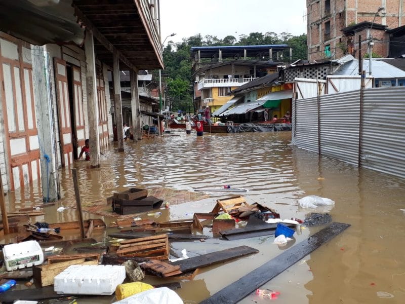 Fuertes lluvias en el municipio de Barbacoas, Nariño, deja más de 9.000 damnificados