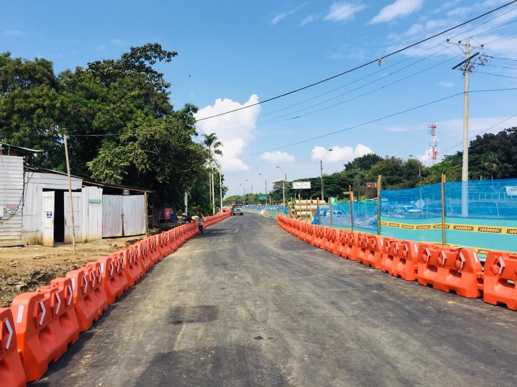 Tras pavimentación, habilitan primer tramo en obra de ampliación de vía Cali-Jamundí