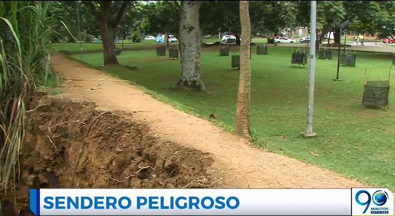 Jarillón del corredor deportivo y ecológico del barrio El Ingenio se está viniendo abajo