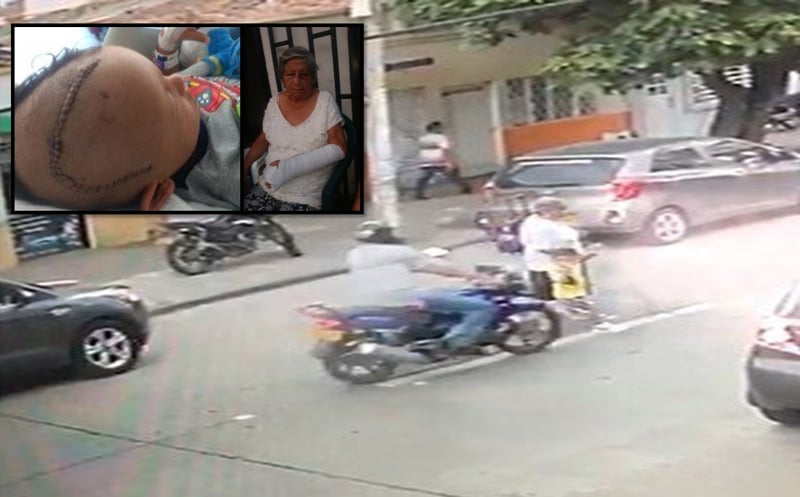 Video: buscan a motociclista que huyó tras atropellar a anciana y a un niño en Cali