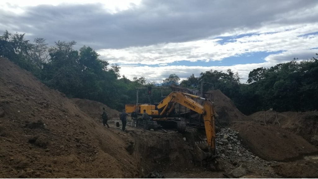 Golpe a la minería ilegal: tres entables fueron intervenidos en Mercaderes, Cauca