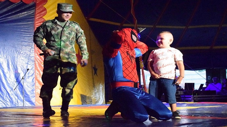 Llegó a Jamundí el circo del Ejercito Nacional