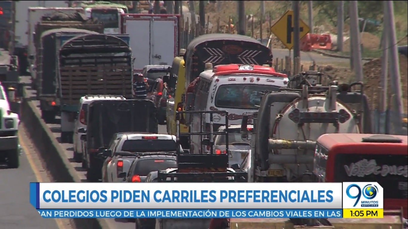 Por obras, colegios del sur de Cali proponen carril especial para transporte escolar