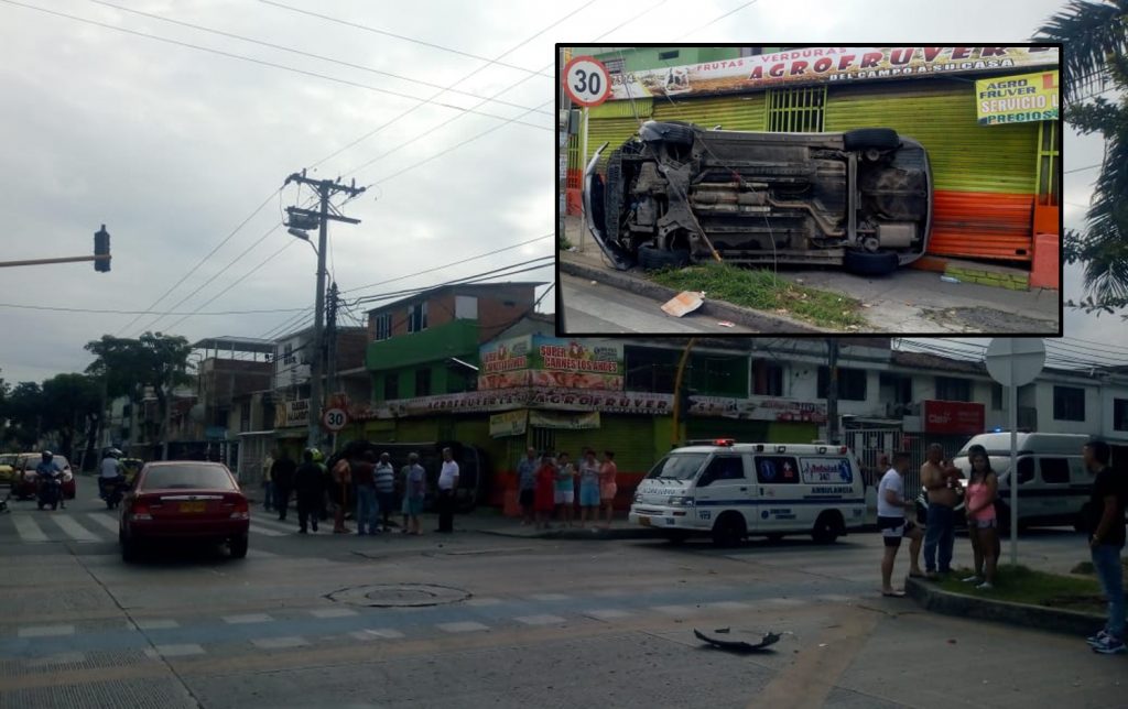 Conductor de motocicleta resultó herido tras accidente de tránsito en barrio Salomia de Cali