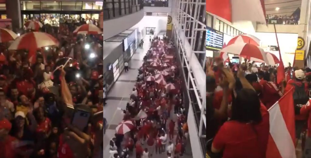 Increíble recibimiento de hinchas al América en Chile previo a juego por Libertadores